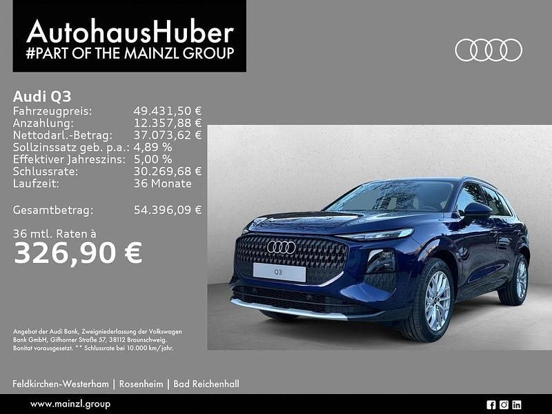 Neu Audi Q3 Advanced 150 PS (110 kW) 2026 Navarrablau metallic SUV