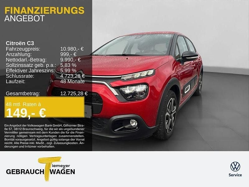 Rot Gebraucht 2022 Citroën C3 Feel Limousine | 10.980 € (Fairer Preis) - Bild 1/4