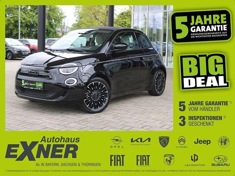 Onyx schwarz Gebraucht 2023 Fiat 500e La Prima Cabrio | 25.800 € (Fairer Preis) - Bild 1/4