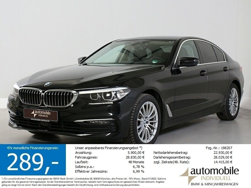 Schwarz Gebraucht 2020 BMW 520 Sport Line Limousine | 28.430 € (Superpreis) - Bild 1/4
