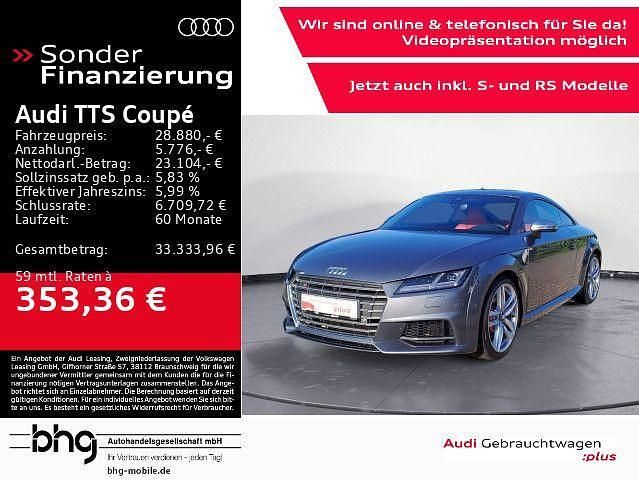 Monsungrau metallic Gebraucht 2018 Audi TTS Design Coupé | 28.880 € (Superpreis) - Bild 1/4