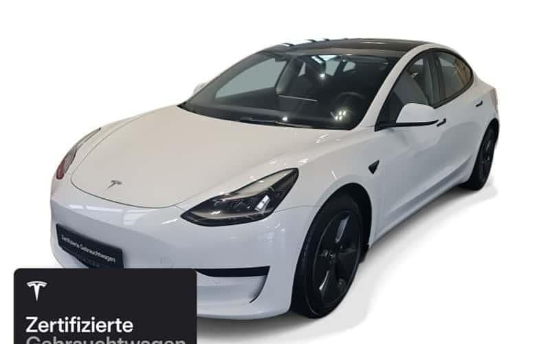 Weiß Gebraucht 2021 Tesla Model 3 RWD Limousine | 25.600 € (Fairer Preis) - Bild 1/4