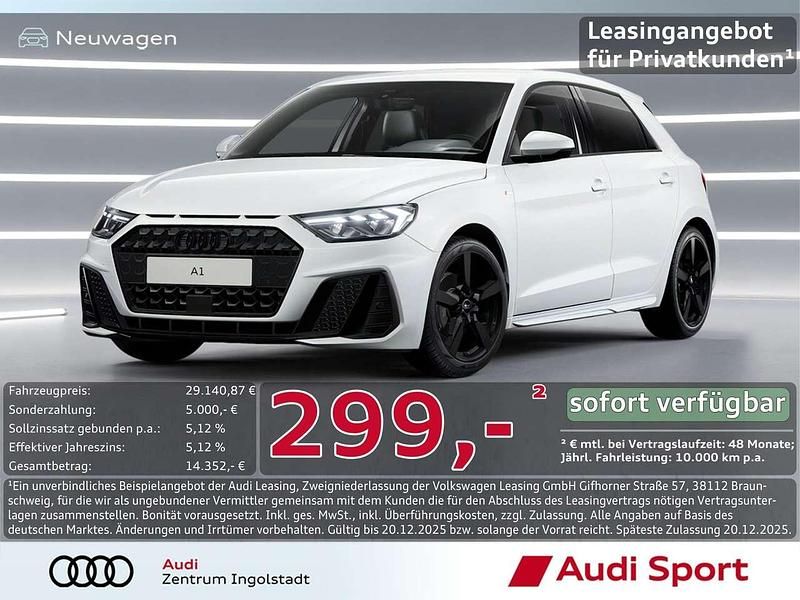 Gletscherweiß Neu 2025 Audi A1 Sportback S-Line Kleinwagen | 34.250 € (Fairer Preis) - Bild 1/3