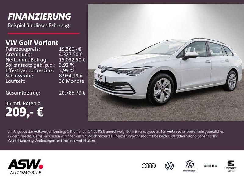 Pure white Gebraucht 2023 VW Golf VIII Life Kombi | 19.360 € (Fairer Preis) - Bild 1/4