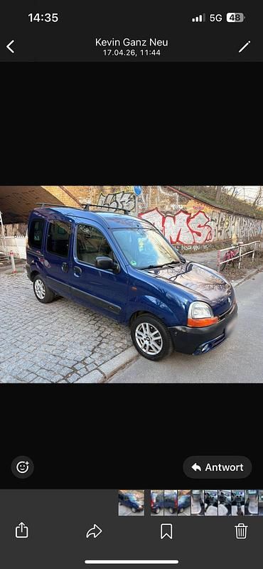 Gebraucht Renault Kangoo 95 PS (69 kW) 2002 Blau Van / Kleinbus