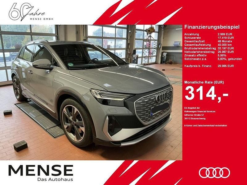 Kieselgrau Gebraucht 2022 Audi Q4 e-tron S-Line SUV | 29.985 € (Guter Preis) - Bild 1/4