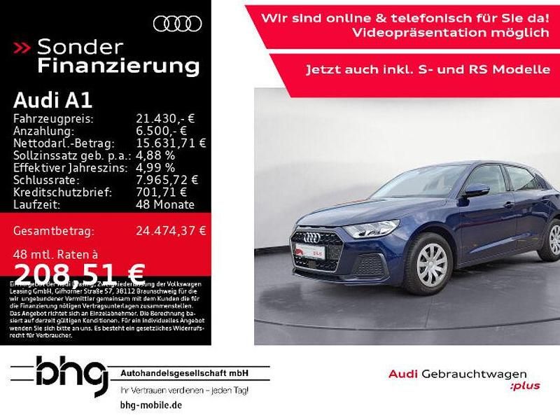 Blau Gebraucht 2024 Audi A1 Advanced Kleinwagen | 21.430 € (Guter Preis) - Bild 1/4