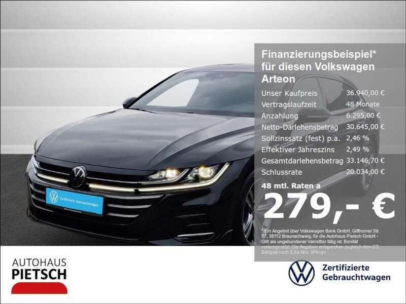 Schwarz Gebraucht 2024 VW Arteon R-line Kombi | 36.940 € (Fairer Preis) - Bild 1/2