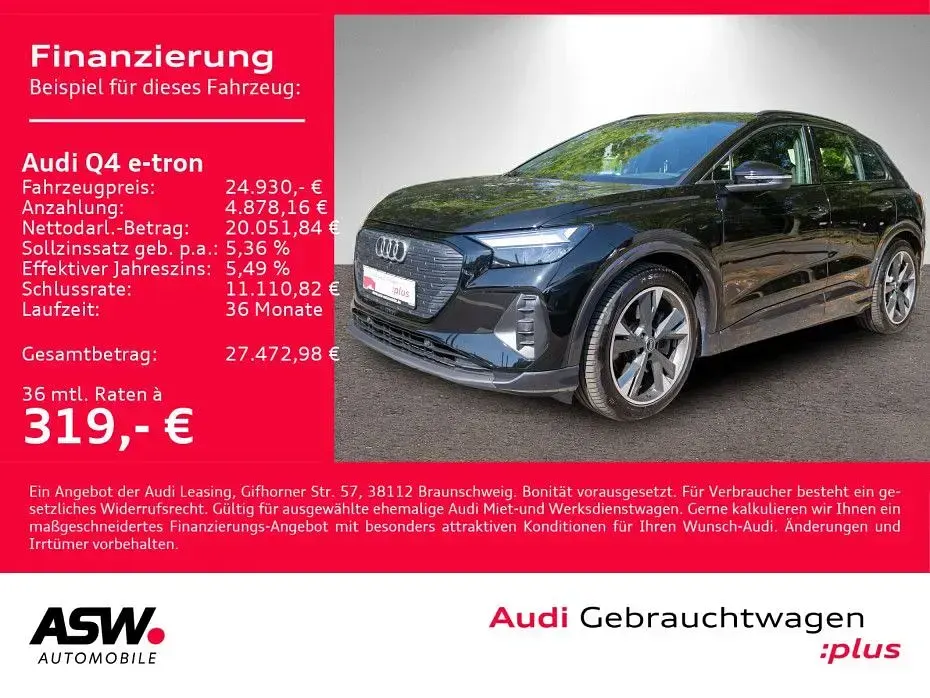 Gebraucht Audi Q4 e-tron Advanced Plus 150 kW (204 PS) 2023 Mythosschwarz metallic SUV