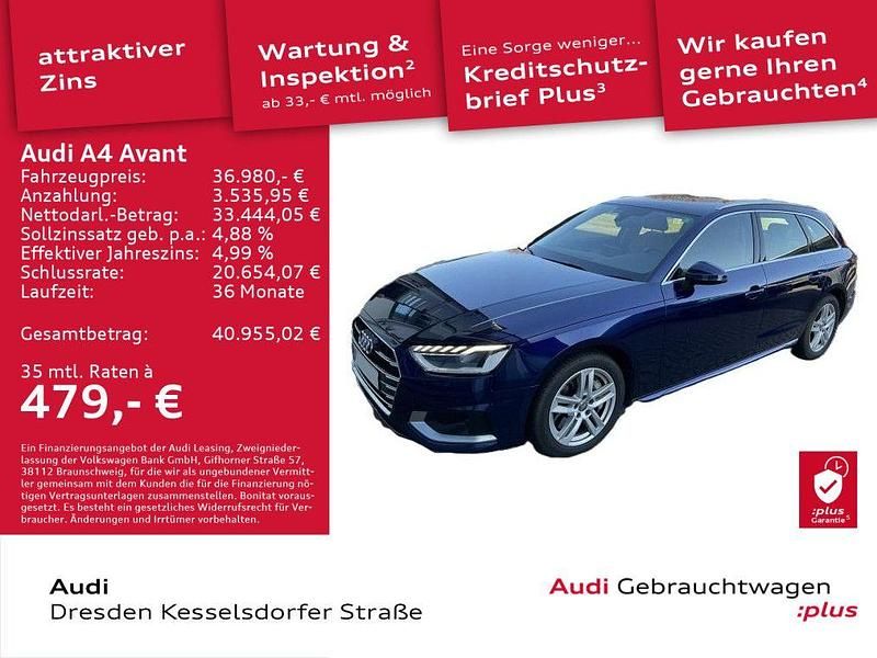 Gebraucht Audi A4 Advanced Plus 286 PS (210 kW) 2023 Navarrablau metallic Kombi
