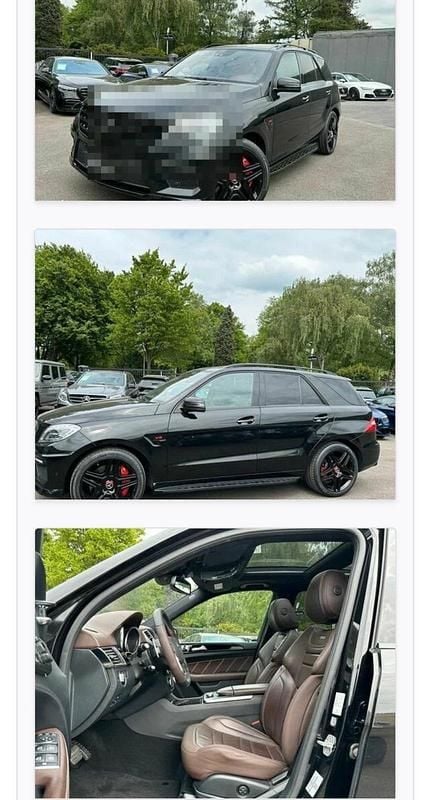 Schwarz Gebraucht 2014 Mercedes ML63 AMG AMG SUV | 29.999 € (Guter Preis) - Bild 1/4