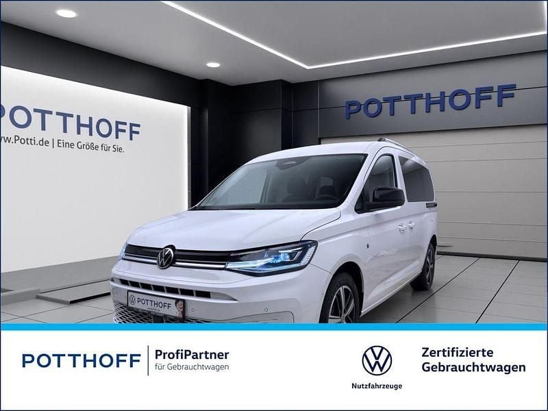 Weiss Neu 2025 VW Caddy Maxi Goal Van / Kleinbus | 48.750 € (Teuer) - Bild 1/4