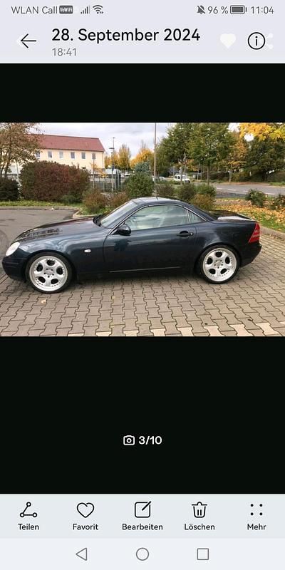 Schwarz Gebraucht 1997 Mercedes SLK230 Cabrio | 7.300 € (Teuer) - Bild 1/4