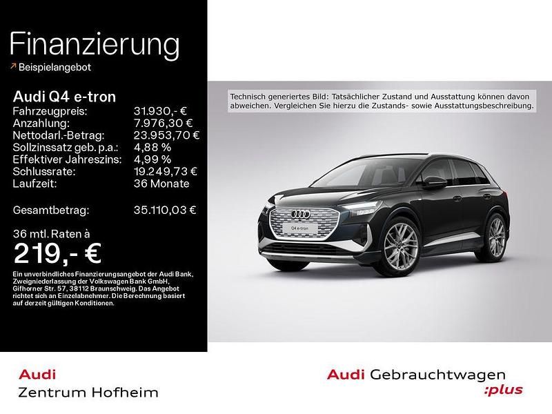 Mythosschwarz metallic Gebraucht 2022 Audi Q4 e-tron Ambiente SUV | 31.930 € (Teuer) - Bild 1/4