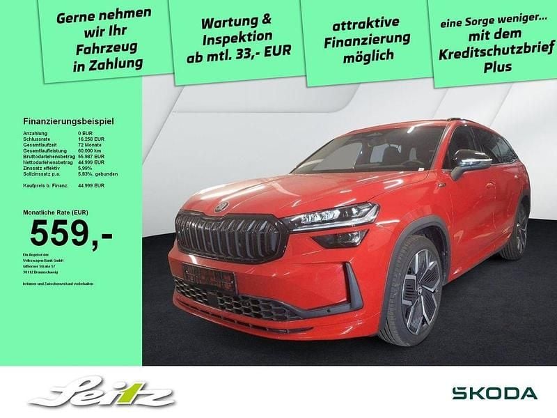 Velvetrot metallic Gebraucht 2025 Skoda Kodiaq SportLine SUV | 44.999 € (Fairer Preis) - Bild 1/3