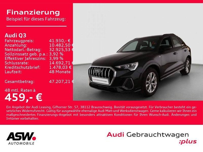 Mythosschwarz metallic Gebraucht 2025 Audi Q3 S-Line SUV | 41.930 € (Fairer Preis) - Bild 1/3