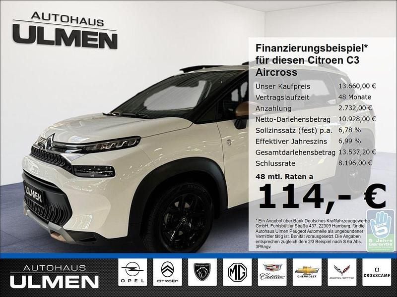 Weiß Gebraucht 2022 Citroën C3 Aircross PureTech SUV | 13.660 € (Fairer Preis) - Bild 1/4