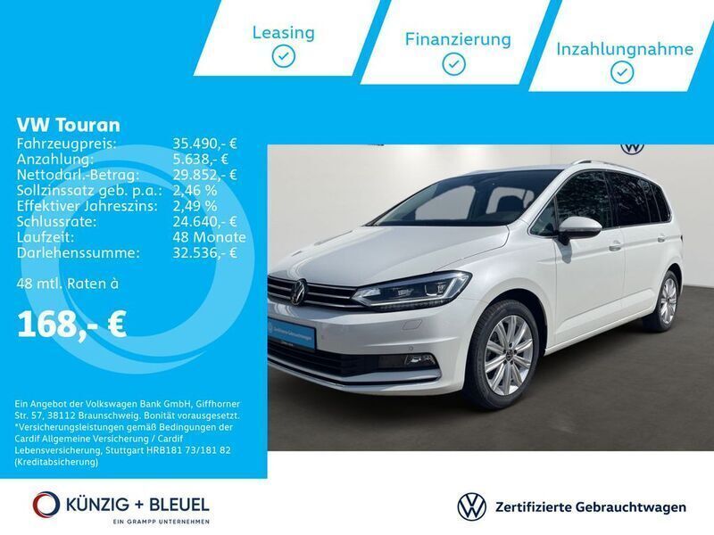 Oryxweiß perlmutteffekt Gebraucht 2024 VW Touran Highline Van / Kleinbus | 35.490 € (Fairer Preis) - Bild 1/4
