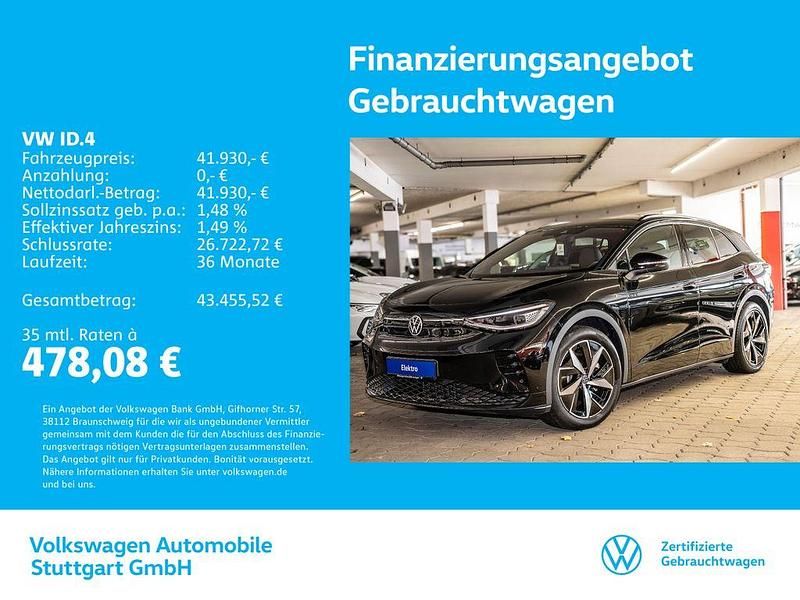 Grenadillschwarz metallic Gebraucht 2025 VW ID.4 GTX SUV | 41.930 € (Superpreis) - Bild 1/4
