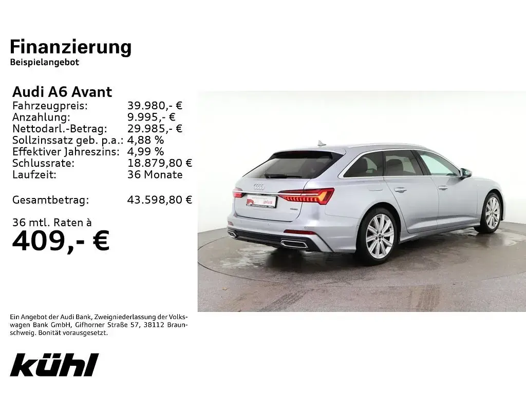 Brugt Audi A6 S-Line 299 HK (219 kW) 2023 Sølv Stationcar