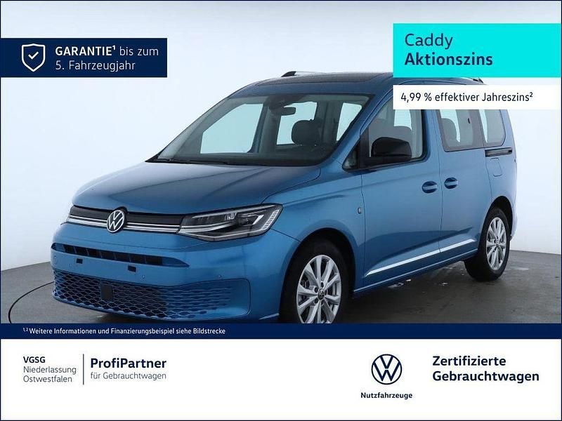 Gebraucht VW Caddy Style 122 PS (89 kW) 2024 Blau (costa azul (blau)) Van / Kleinbus