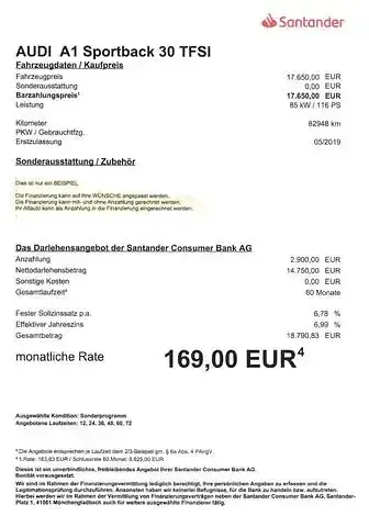Gebraucht Audi A1 Sportback 116 PS (85 kW) 2019 Schwarz Kleinwagen