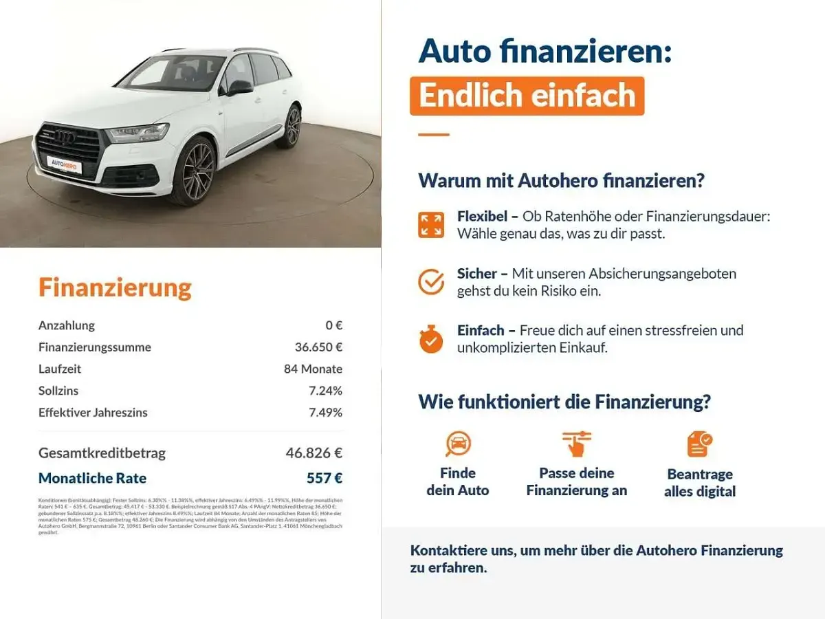 Gebraucht Audi Q7 272 PS (200 kW) 2018 Gletscherweiss SUV
