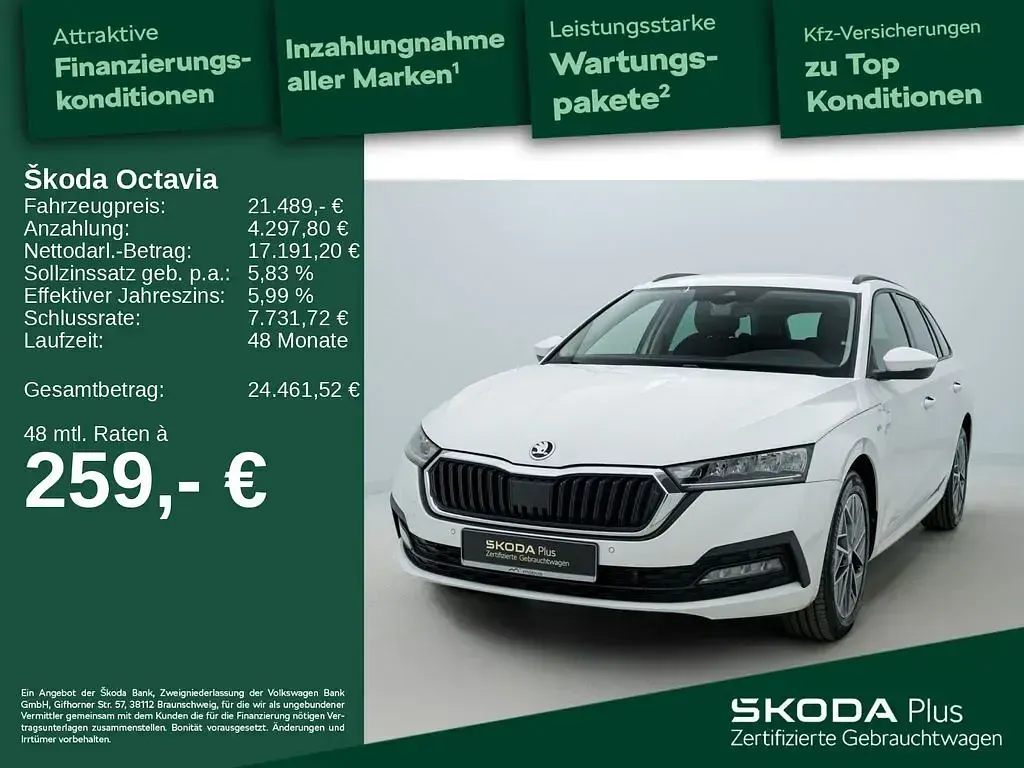 Gebraucht Skoda Octavia Ambition 150 PS (110 kW) 2023 Candyweiß Kombi