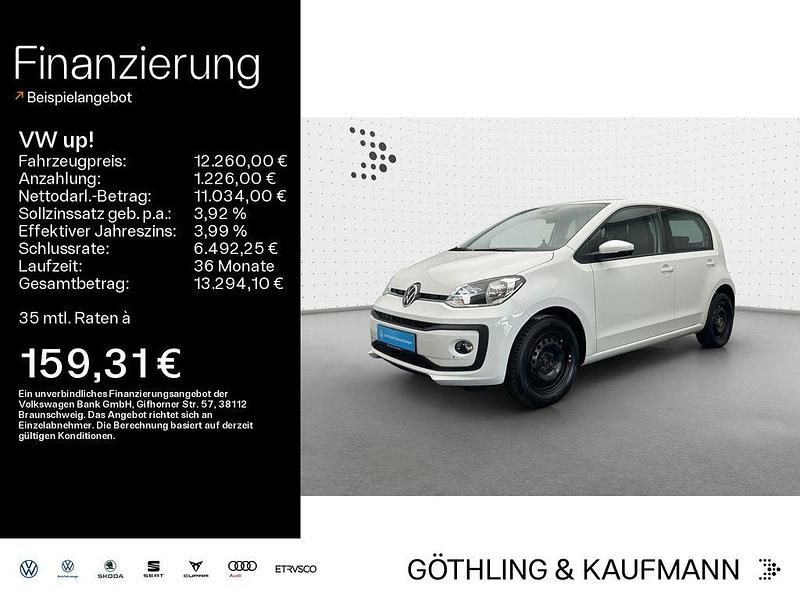 Pure white Gebraucht 2022 VW up! move up! Kleinwagen | 12.260 € (Fairer Preis) - Bild 1/4