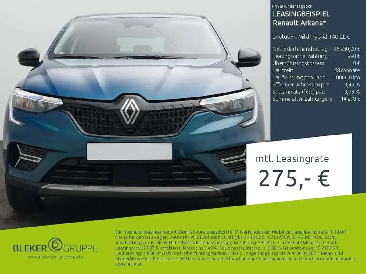 Usado Renault Arkana Evolution 140 HP (102 kW) 2025 Azul SUV