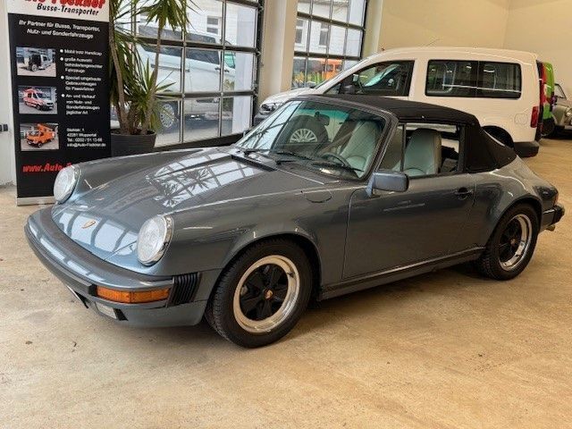 Blau Gebraucht 1987 Porsche 911 Carrera Cabriolet Cabrio | 59.900 € - Bild 1/4
