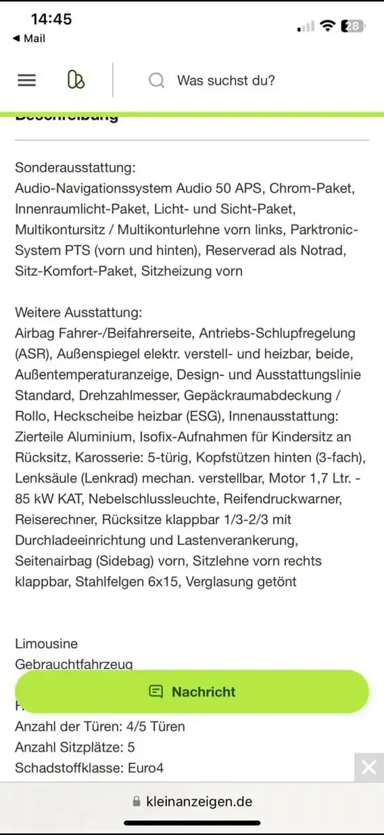 Gebraucht Mercedes B170 116 PS (85 kW) 2005 Schwarz Van / Kleinbus