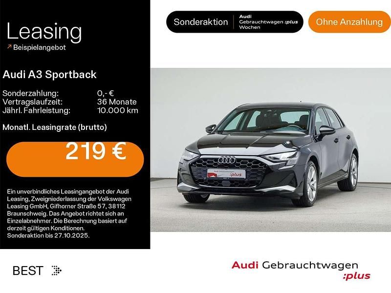 Mythosschwarz metallic Gebraucht 2024 Audi A3 Advanced Limousine | 29.329 € (Guter Preis) - Bild 1/4