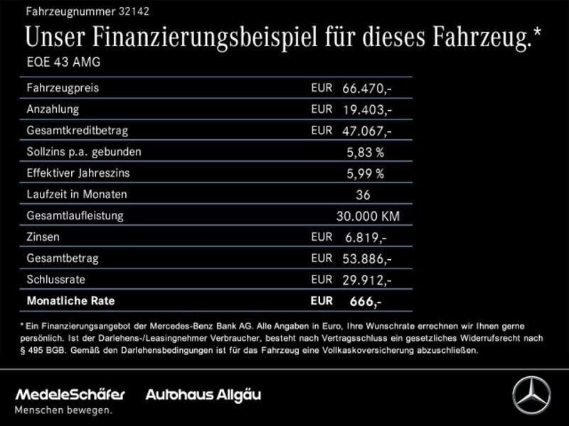Lack hightechsilber (metallic) Gebraucht 2022 Mercedes EQE AMG 43 AMG Limousine | 66.469 € (Fairer Preis) - Bild 1/1