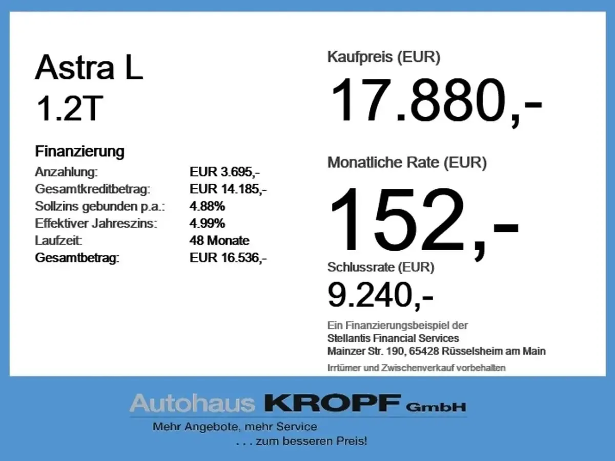 Gebraucht Opel Astra 131 PS (96 kW) 2023 Chili rot/kardio rot Limousine