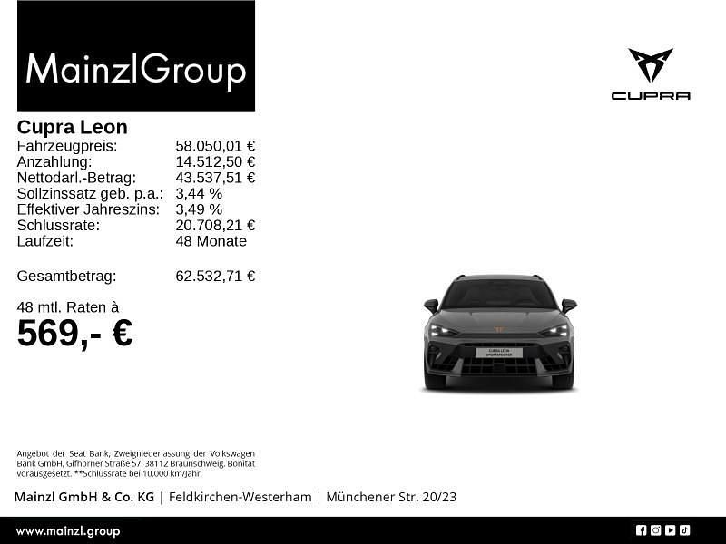 Neu Cupra Leon VZ 272 PS (200 kW) 2025 Grau Kombi