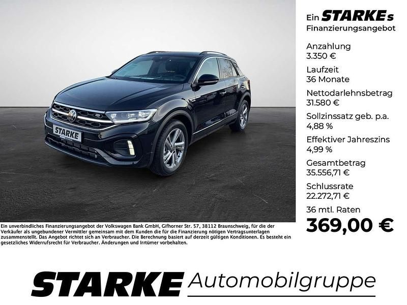 Schwarz (deep black perleffekt) Gebraucht 2025 VW T-Roc R-line SUV | 34.930 € (Guter Preis) - Bild 1/4