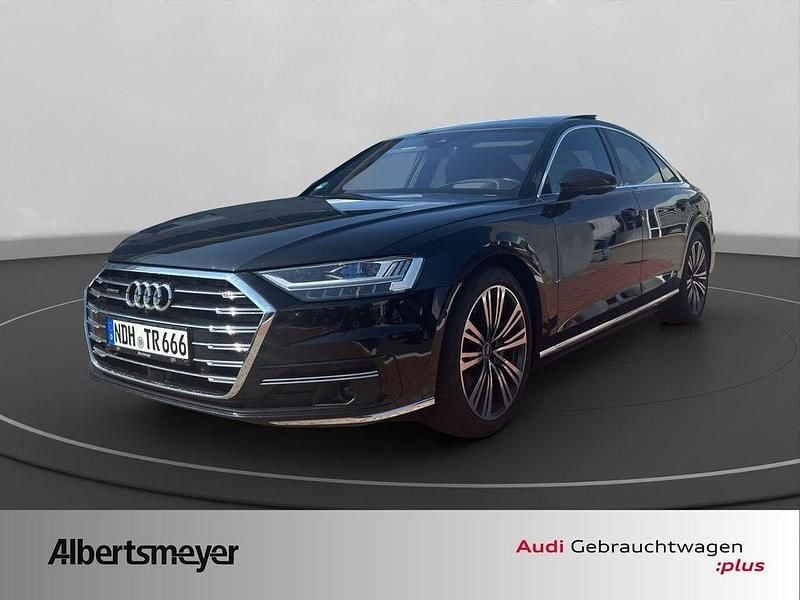 Mythosschwarz metallic Gebraucht 2021 Audi A8 Ambiente Limousine | 46.980 € (Superpreis) - Bild 1/4