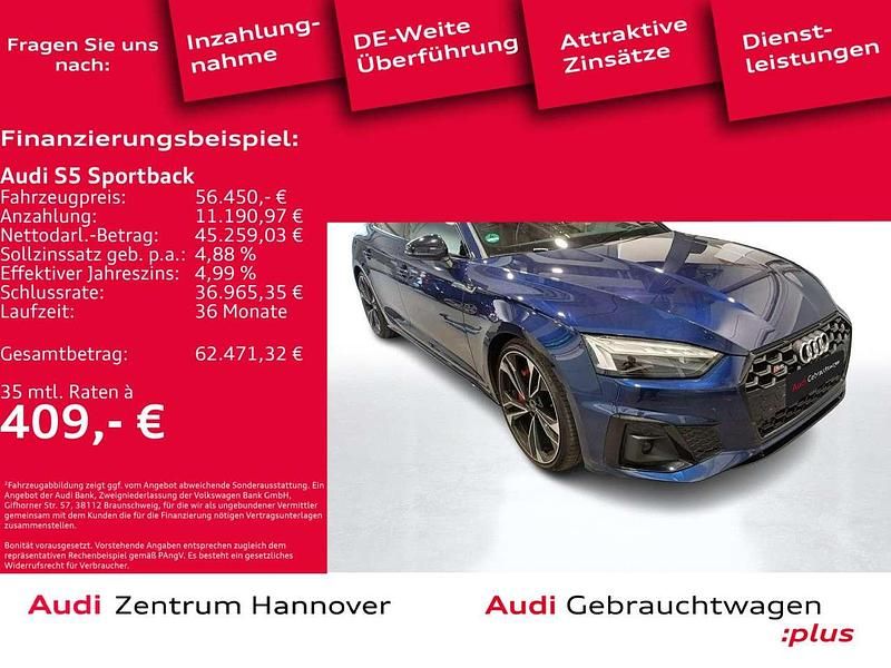 2d navarrablau metallic Gebraucht 2022 Audi S5 Limousine | 56.450 € - Bild 1/4
