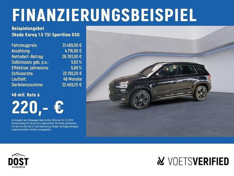 Gebraucht Skoda Karoq SportLine 150 PS (110 kW) 2024 Schwarz SUV