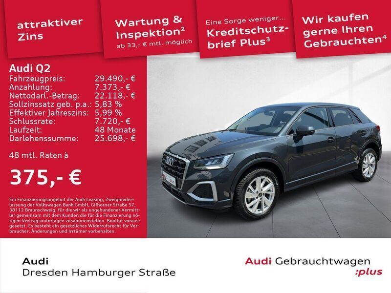 Gebraucht Audi Q2 Advanced Plus 150 PS (110 kW) 2024 Grau SUV