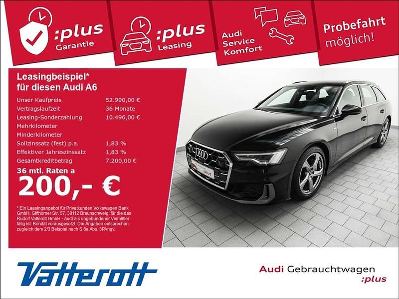 Schwarz Gebraucht 2024 Audi A6 S-Line Kombi | 52.990 € (Teuer) - Bild 1/4