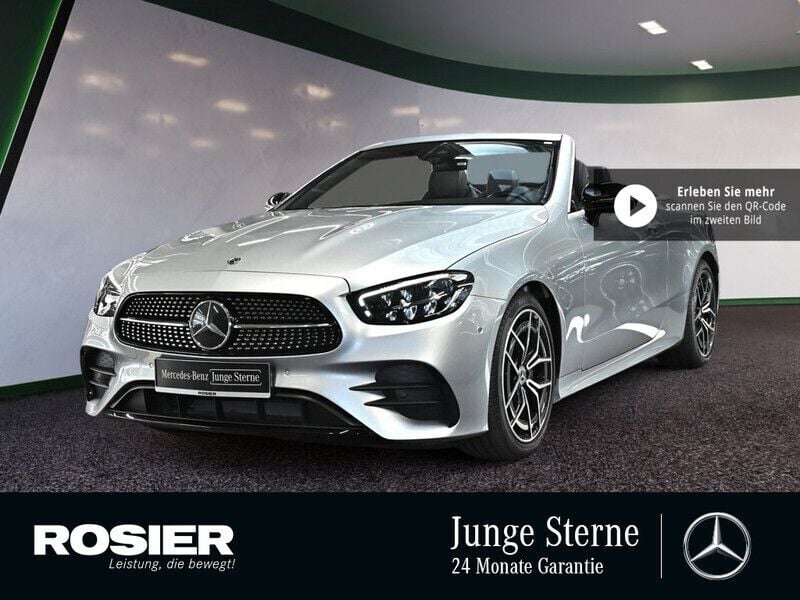 Silber / hightechsilber (metallic) Gebraucht 2021 Mercedes E200 AMG line Cabrio | 43.480 € (Guter Preis) - Bild 1/4