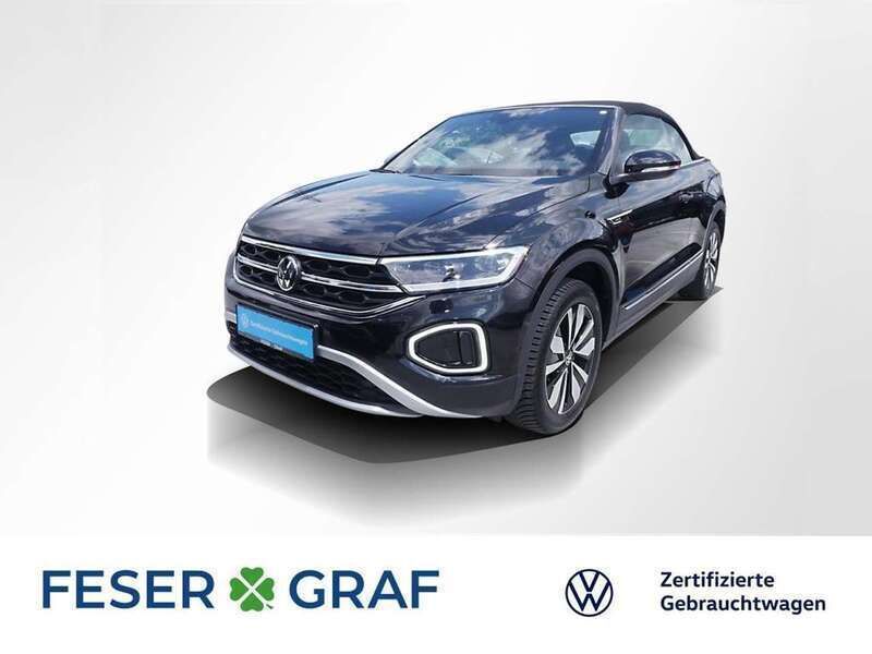 Deep black perleffekt schwarz Gebraucht 2024 VW T-Roc Cabriolet Style Cabrio | 30.440 € (Superpreis) - Bild 1/2