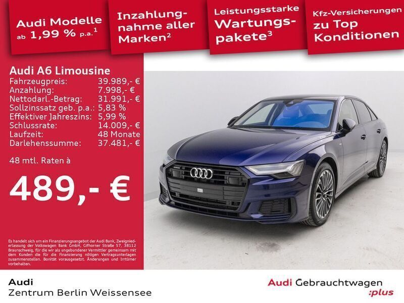Navarrablau metallic Gebraucht 2020 Audi A6 Sport Limousine | 40.489 € (Fairer Preis) - Bild 1/4