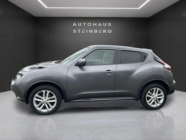Grau (metallic) Gebraucht 2014 Nissan Juke Acenta SUV | 12.987 € (Teuer) - Bild 1/2