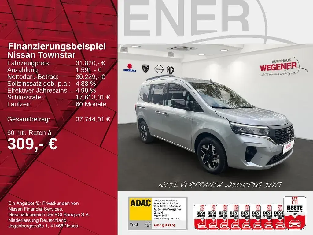Neu Nissan Townstar 360º 131 PS (96 kW) 2026 Highland grey Kombi