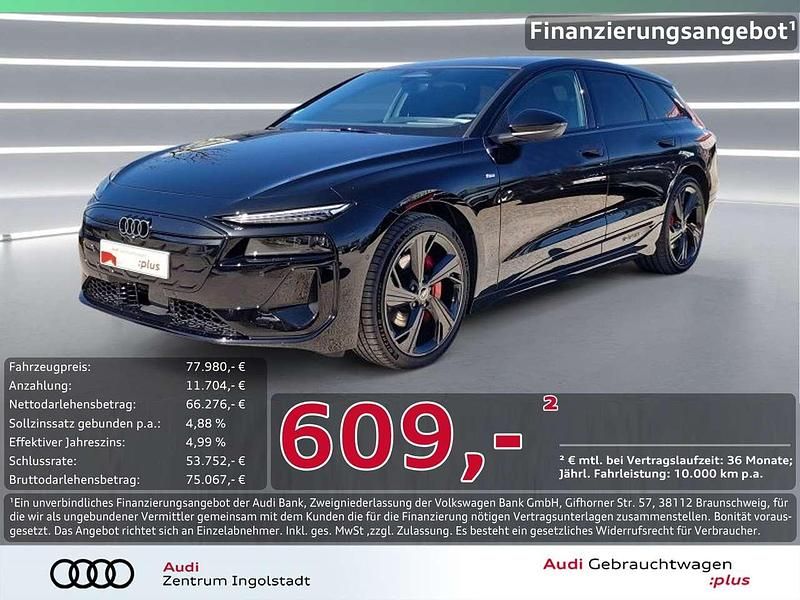 Schwarz Gebraucht 2025 Audi A6 e-tron S-Line Kombi | 77.980 € - Bild 1/3