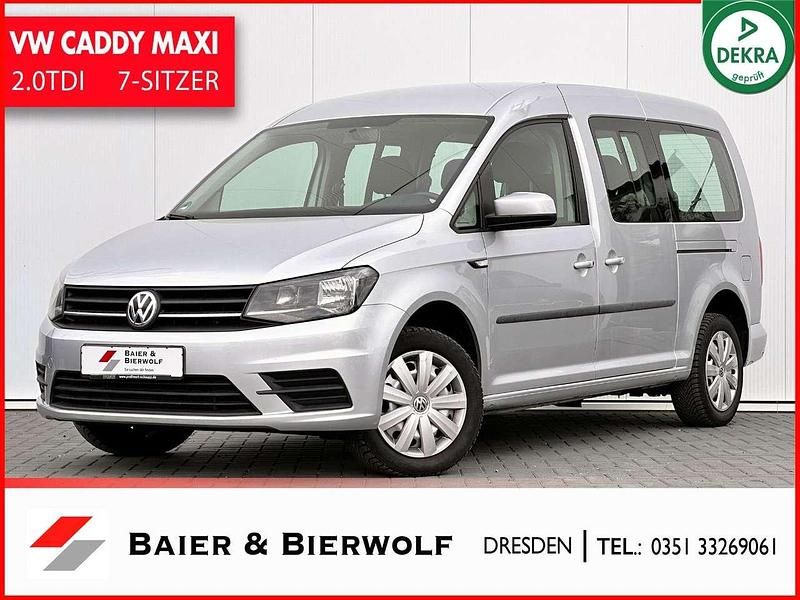 Silber Gebraucht 2017 VW Caddy Maxi Trendline Van / Kleinbus | 21.999 € (Teuer) - Bild 1/4