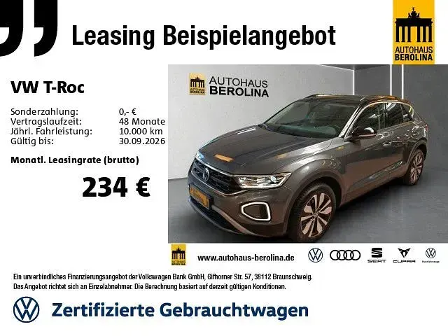 Gebraucht VW T-Roc Goal 150 PS (110 kW) 2025 Grau SUV